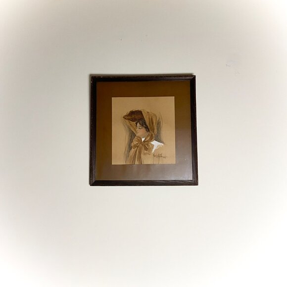 Antique 1904 Alice Luella Fidler ORIGINAL Watercolour Painting, Listed Artist - Picture 3 of 9